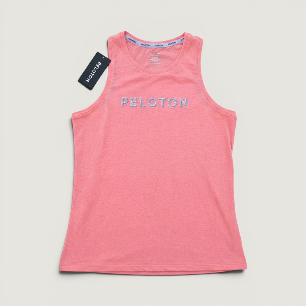 Peloton Agility Muscle Tank Women XS Pink NEW Sleeveless Graphic Logo PS121
